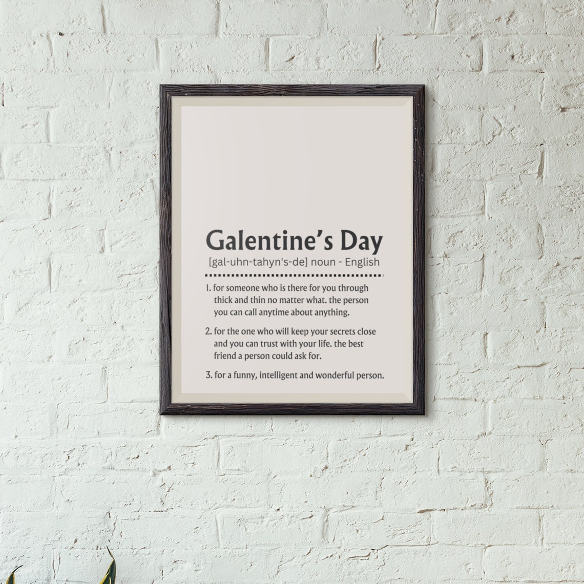 Galentines Day Definition Sign Best Friend Gift For Her Poster - Image 8