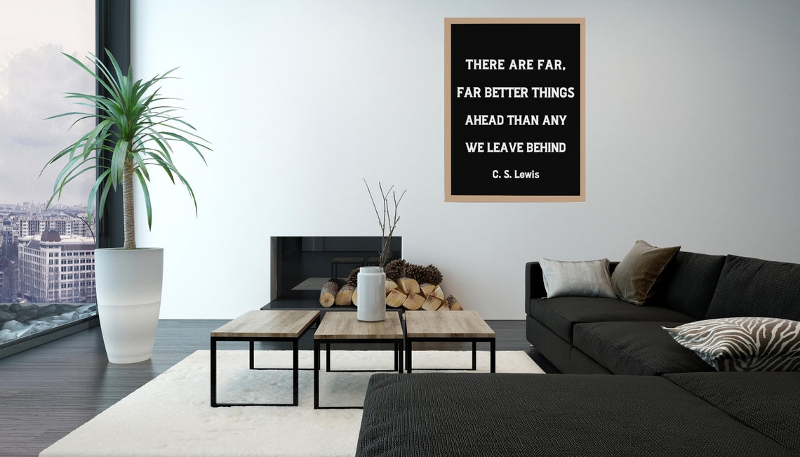 C. S. Lewis Far Better Things Ahead Inspirational Quote Poster - Image 5