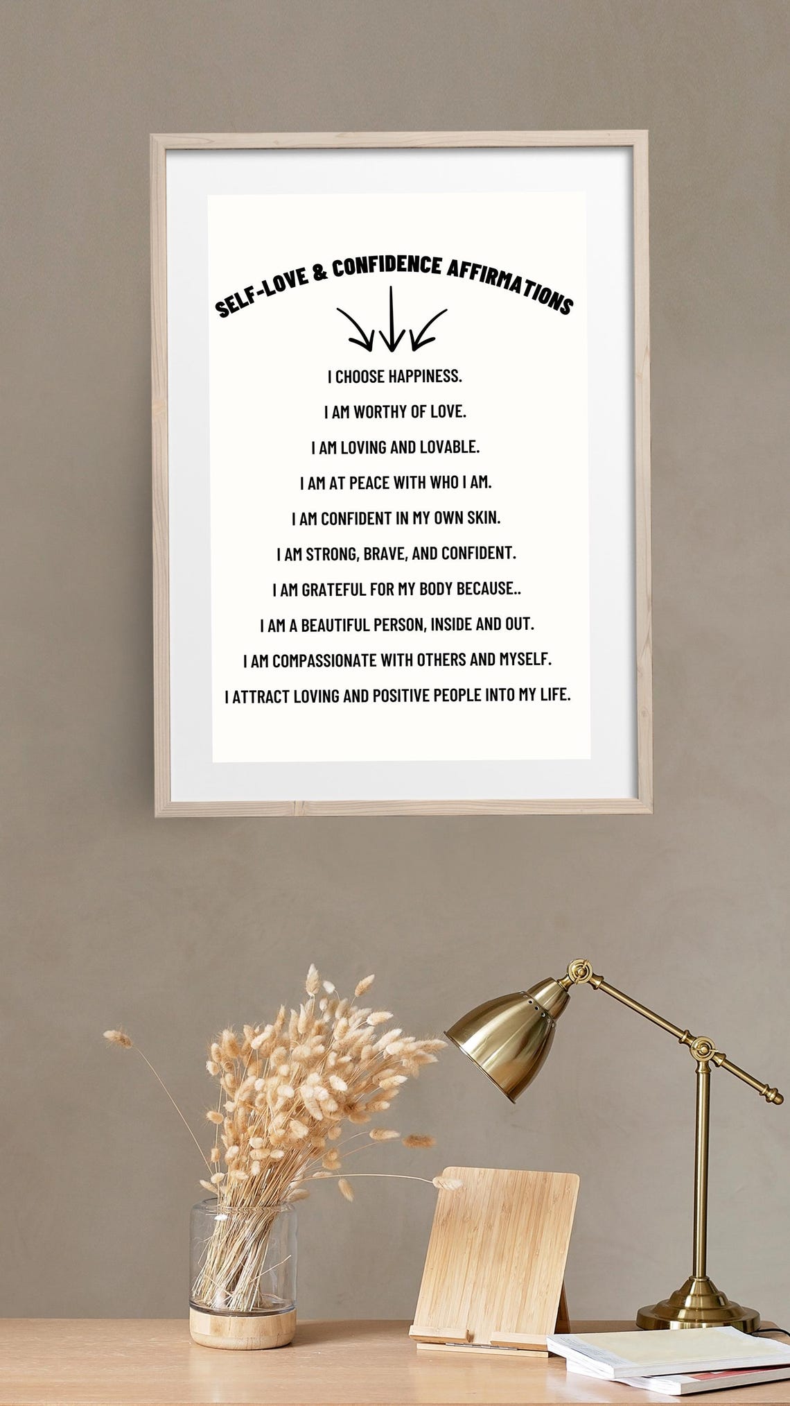 Self Love And Confidence Affirmations Daily Positive Mindset Poster - Image 6