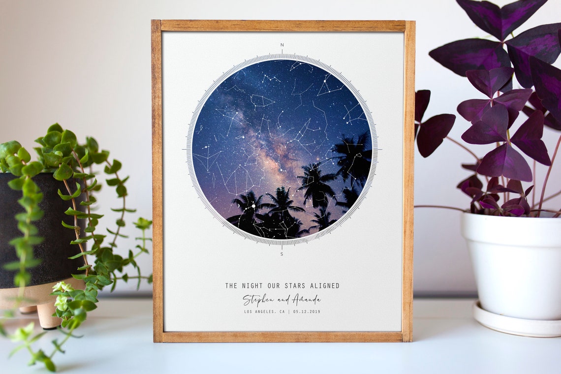 Custom Constellation Star Map Night Sky Art Print - Image 3
