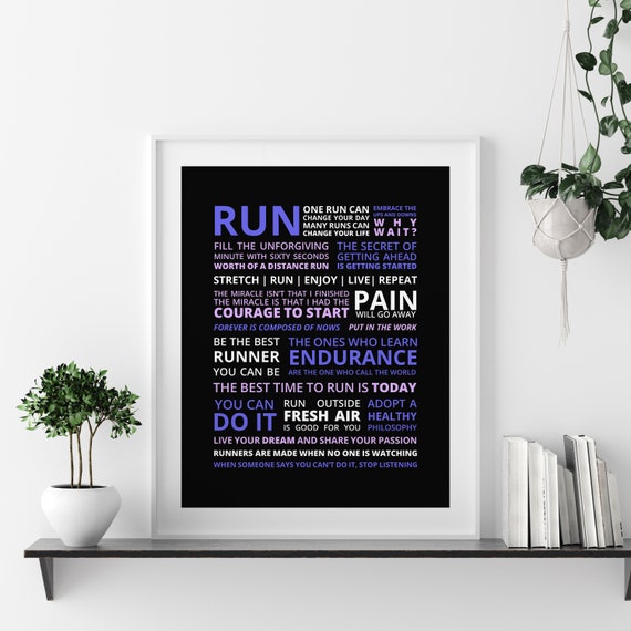 Runners Manifesto Quote Motivational Running Quote Runner Motivational Poster Marathon Runner Gifts Gift For Her 6
