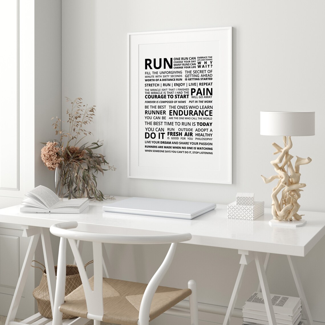 Runner Manifesto Motivational Running Quote Typography Poster - Image 2