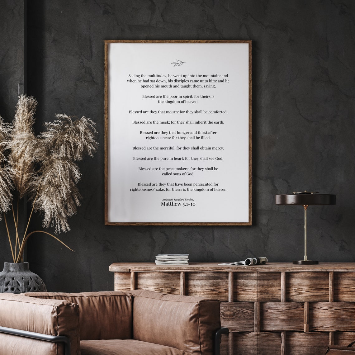 Matthew 5.1-10 Beatitudes Bible Verse Scripture Minimalist Poster - Image 3