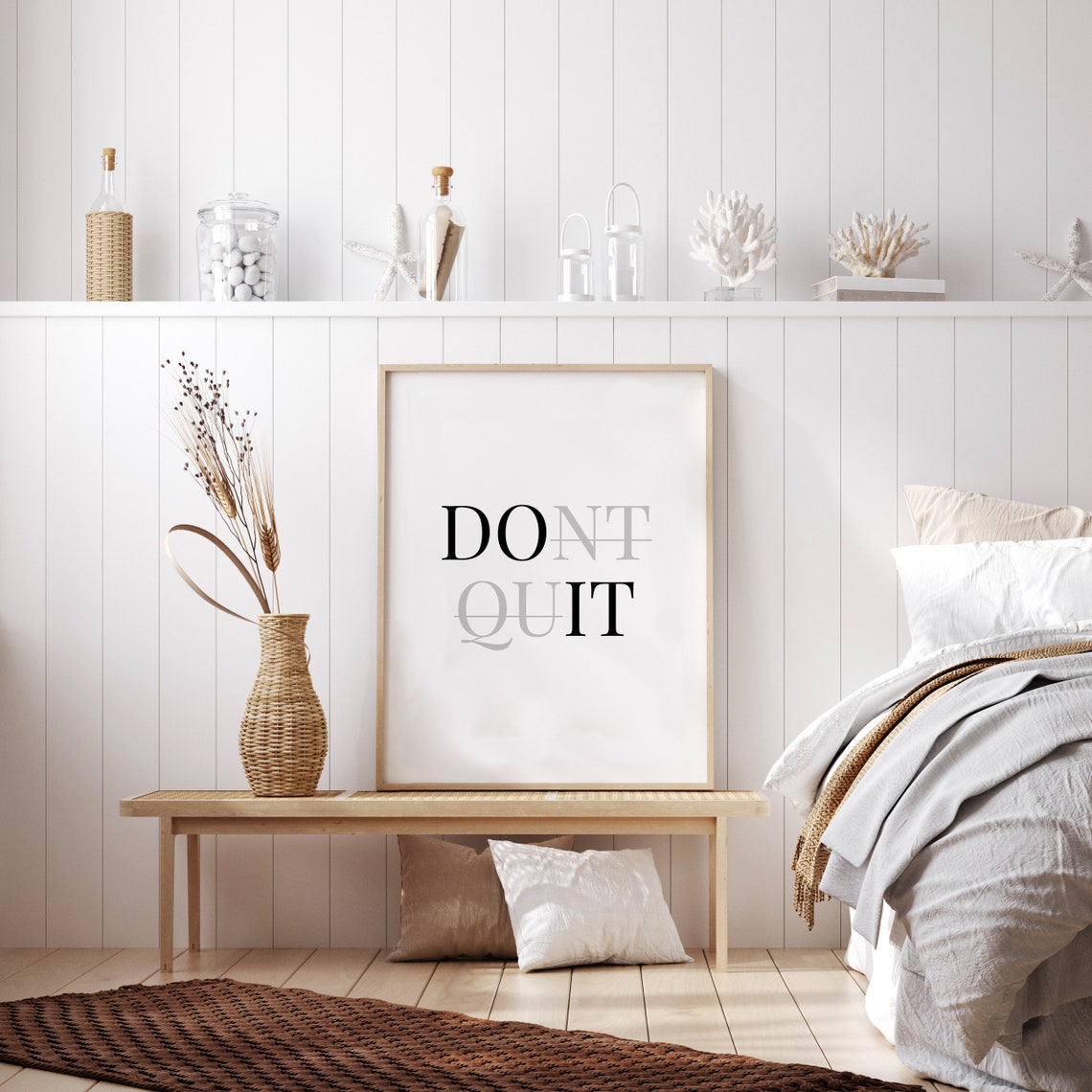 Do It Clever Hidden Message Dont Quit Motivation Quote Poster - Image 3