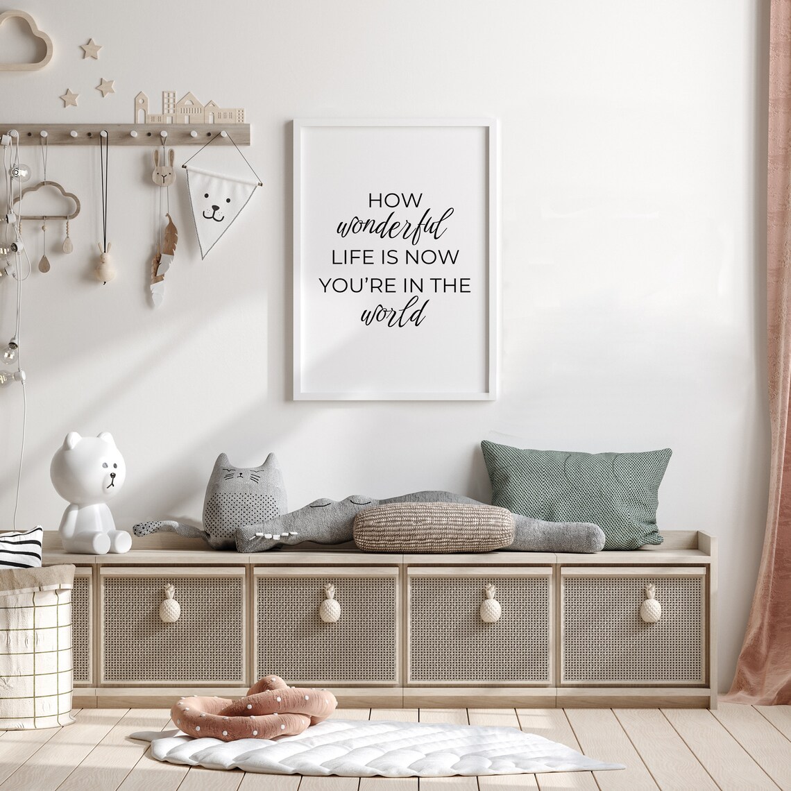 How Wonderful Life Is Now You Are In The World Newborn Gift Poster - Image 2