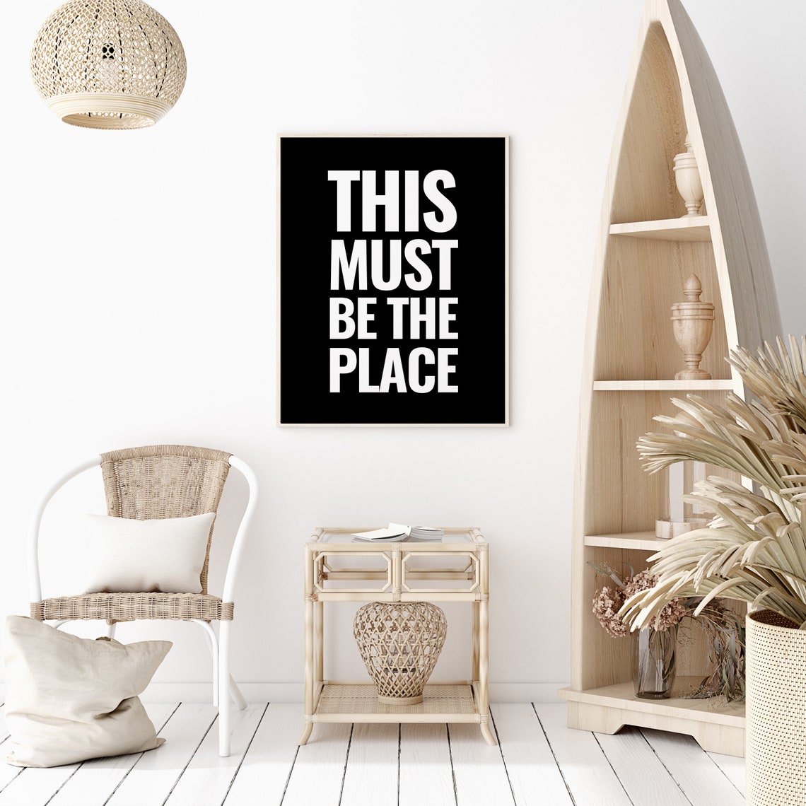 This Must Be The Place Talking Heads Lyric Typography Poster - Image 2