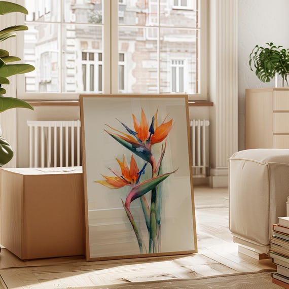 Bird Of Paradise Watercolor Art Print