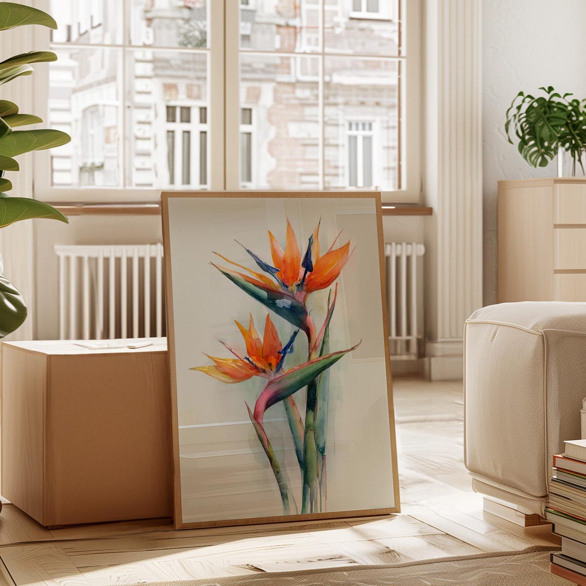 Bird Of Paradise Watercolor Art Print