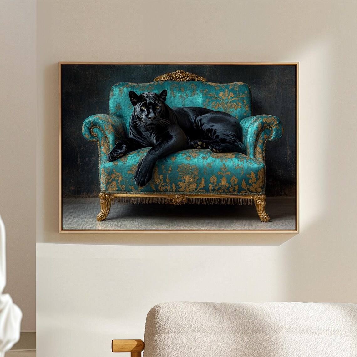Black Panther Portrait, Bold Modern Animal Art Print