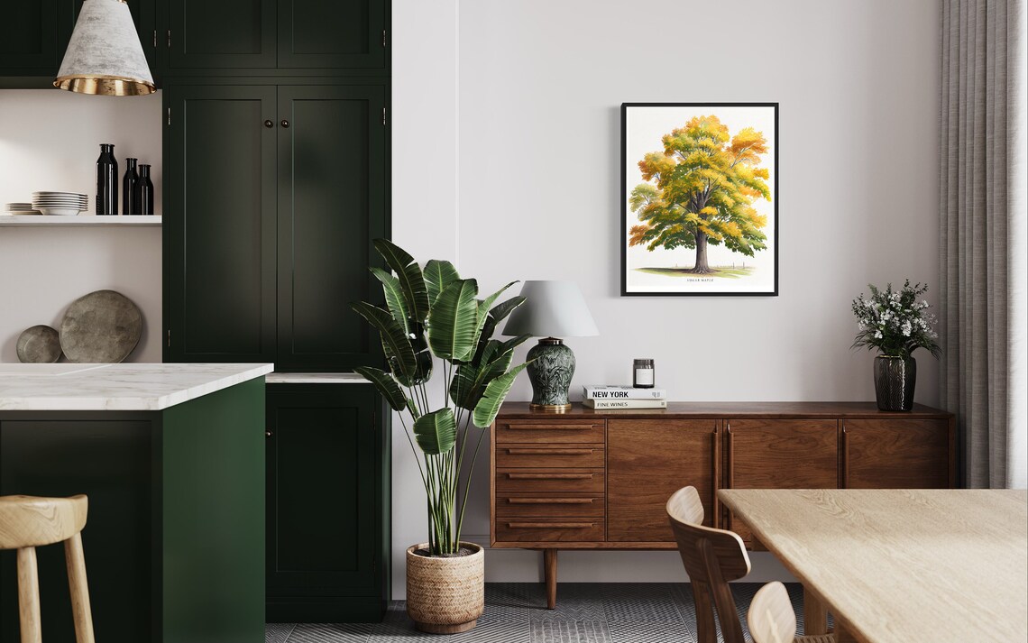 Sugar Maple Tree Art Print, Nature Wall Poster - Image 2