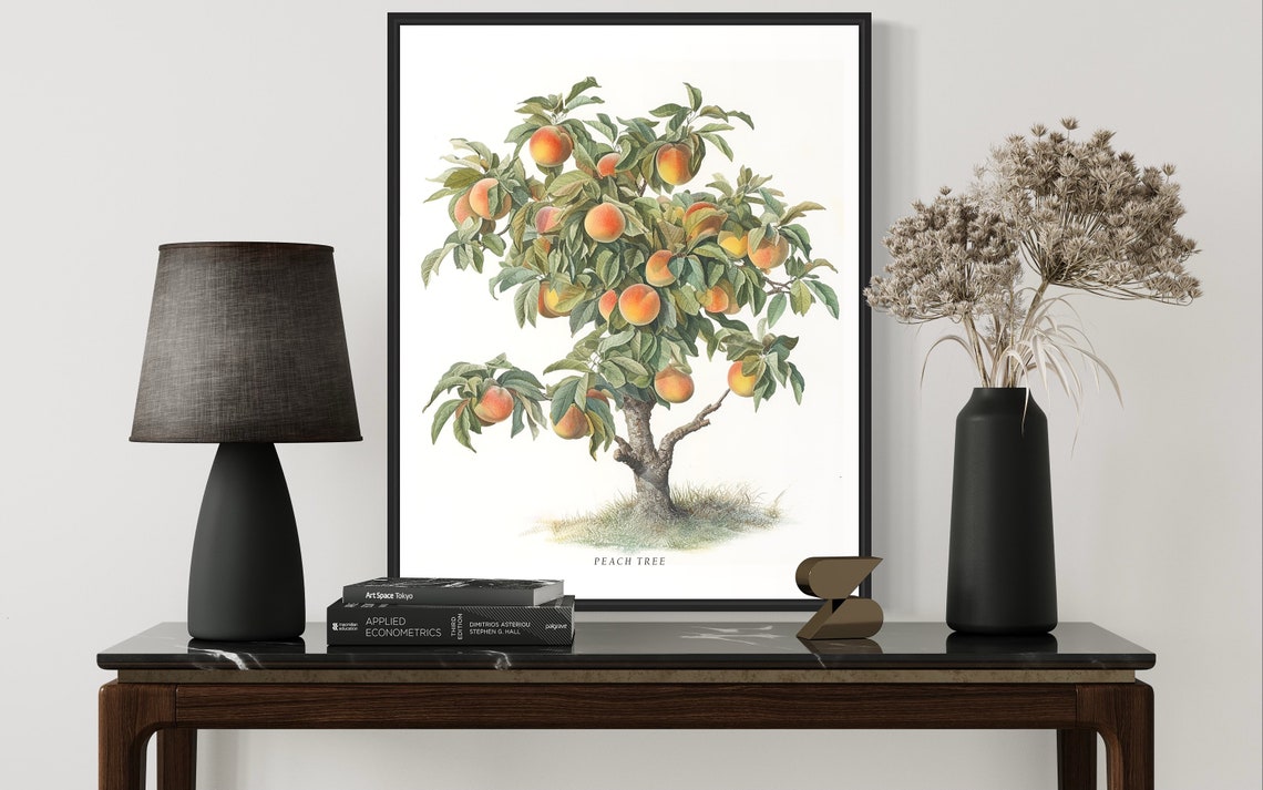 Peach Tree Art Print Peach Tree Wall Art Poster - Image 3