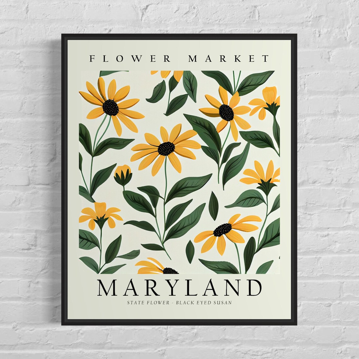 Maryland State Flower Black Eyed Susan Art Print