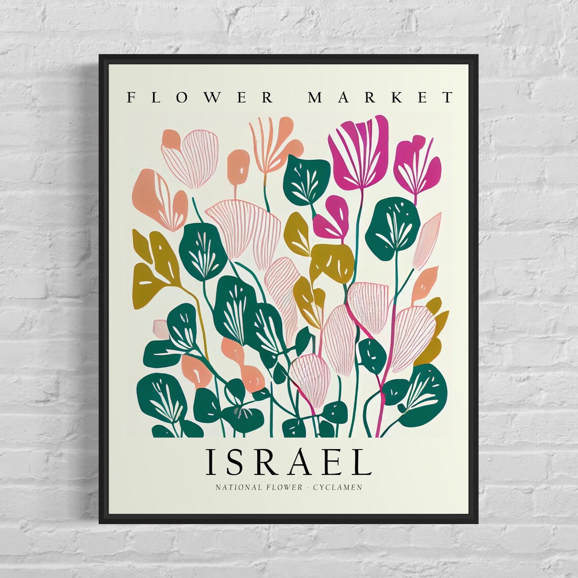 Cyclamen, Israel Flower Market Art Print