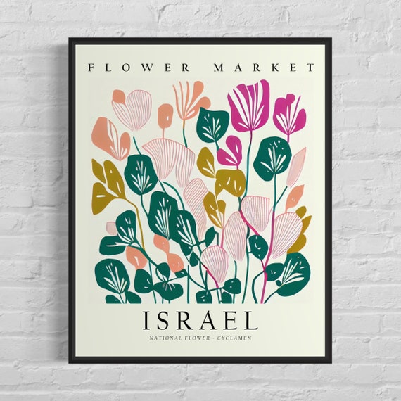 Cyclamen, Israel Flower Market Art Print