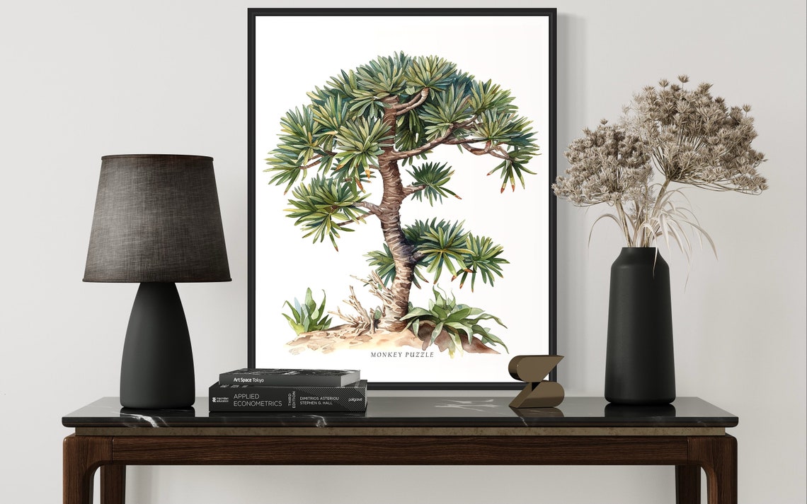 Monkey Puzzle Tree Art Print Monkey Puzzle Tree Wall Art Poster - Image 3