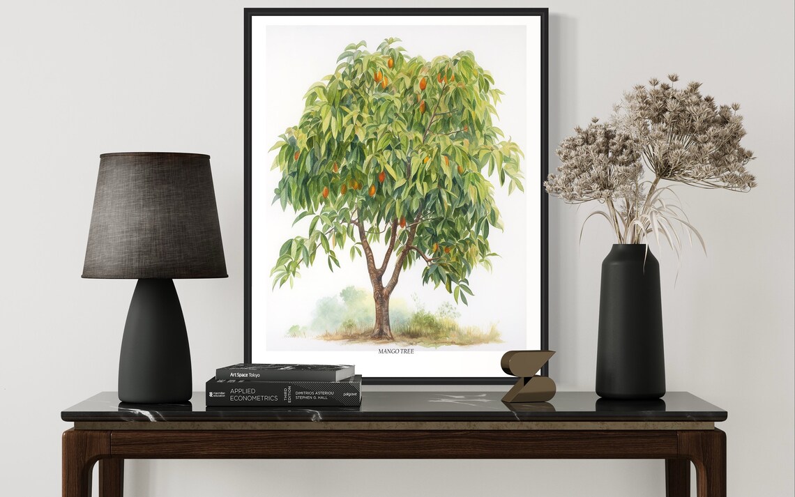 Mango Tree Art Print, Botanical Tree Wall Art - Image 2