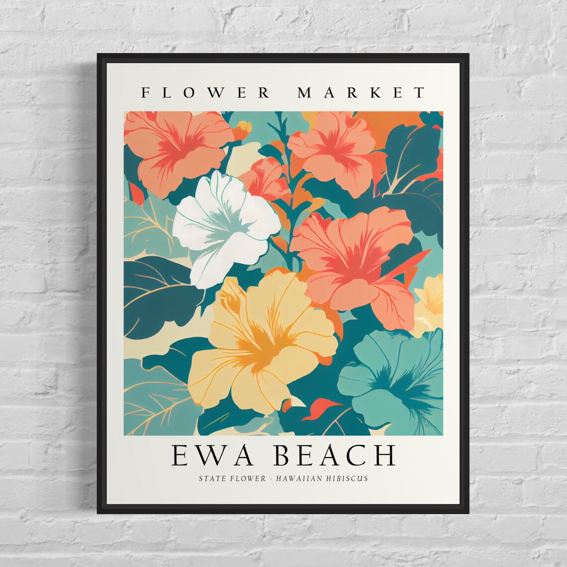 Ewa Beach Hawaii Flower Market Art Print