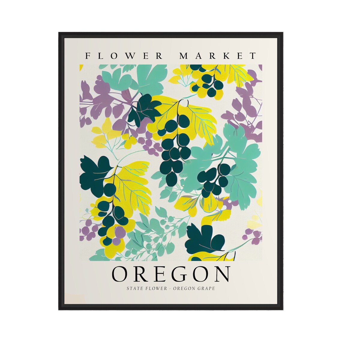 Oregon State Flower Oregon Grape Art Print