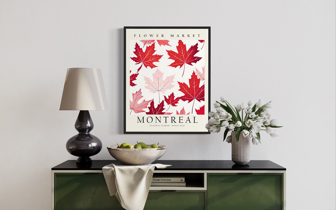 Montreal Canada Flower Market, Botanical Pastel Art Print - Image 2