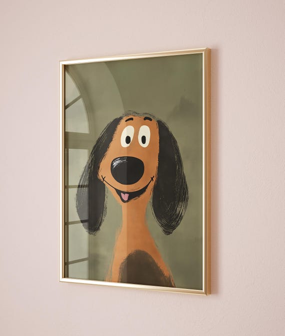 Cute Dog Wall Art Puppy Nursery Decor Kids Room Animal Print Playroom Dog Poster Boys Room Dog Art Gender Neutral Dog Wall Decor