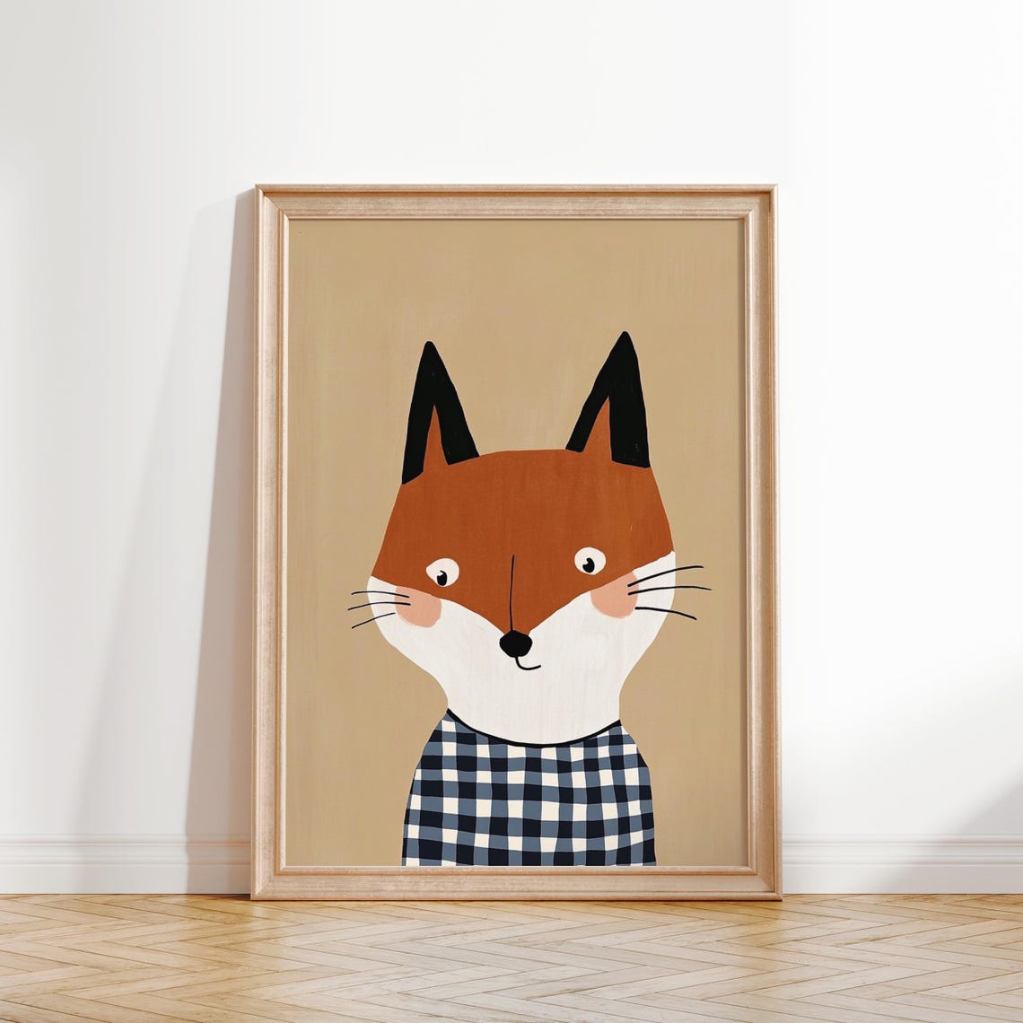 Dapper Fox Wall Art Kids Room Decor Modern Animal Print Woodland Nursery Art - Image 3