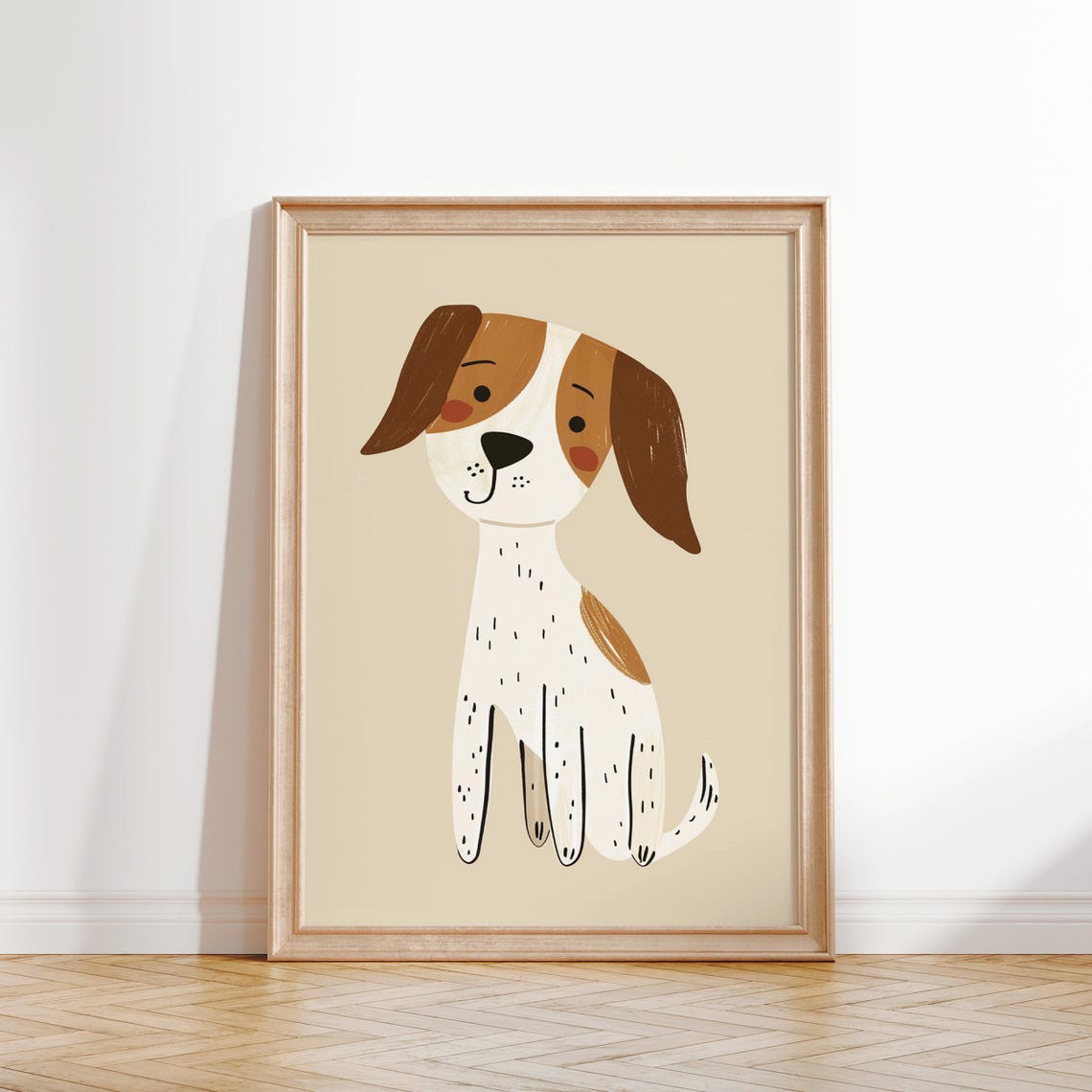 Cute Spotted Puppy Nursery Wall Art Animal Illustration For Kids Room And Baby Nursery Dog Print For Playroom Toddler Room Decor - Image 2