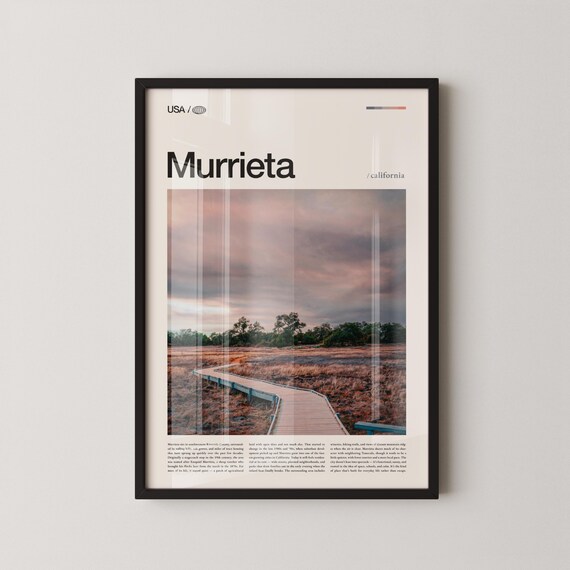 Murrieta California Sunset Boardwalk Over Wetlands Marsh Poster