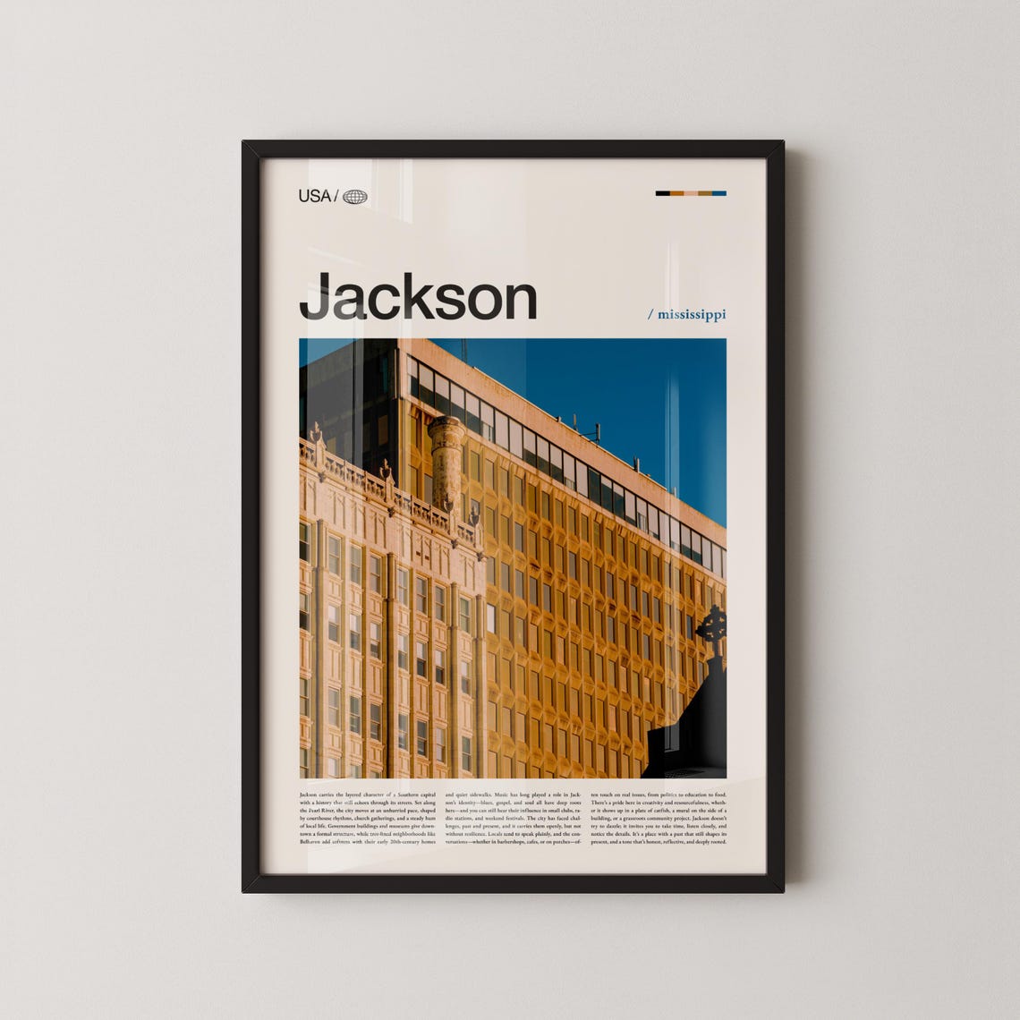 Jackson Mississippi Wall Art Historic Capital City Print Poster Scenic Southern Photography Heart Of Decor