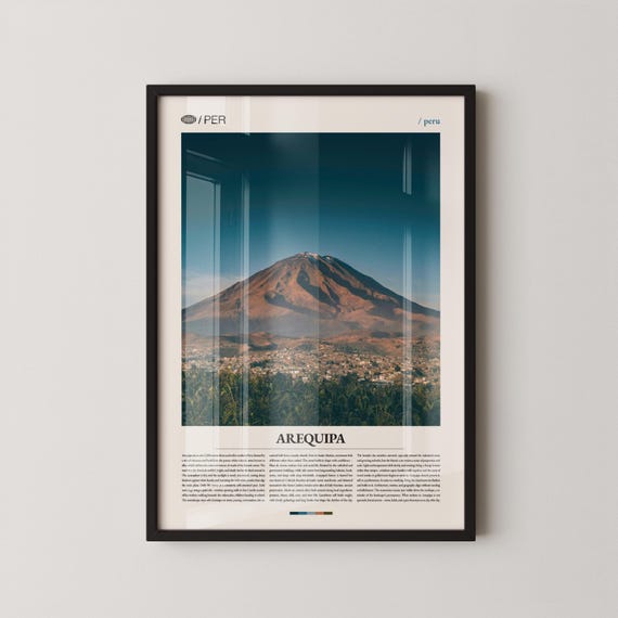 Arequipa Print Wall Art Poster Photography Peruvian Historic City Andes Volcano Decor