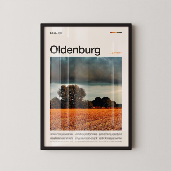 Oldenburg Germany Golden Wheat Field Landscape Photography Poster