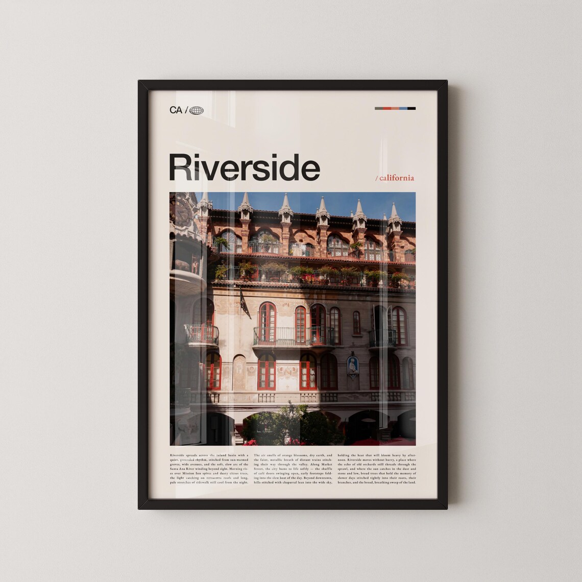Riverside California Mission Inn Historic Hotel Travel Print