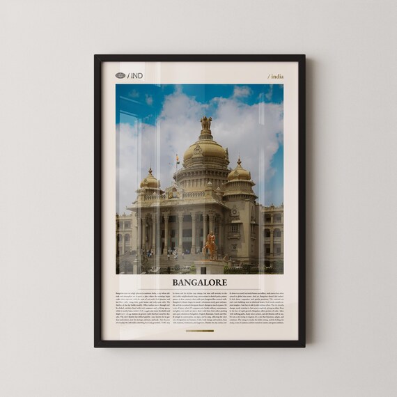 Bangalore Vidhana Soudha Photo Poster, India Architecture Travel Gift
