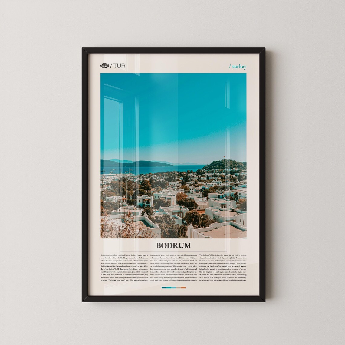 Bodrum Turkey Turquoise Sky Coastline Photo Travel Art Poster