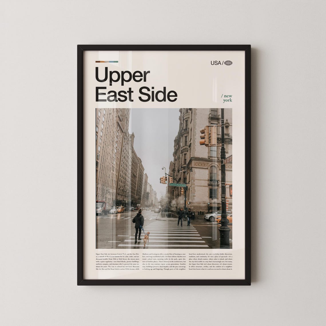 Upper East Side Manhattan Street Scene Photography Art Poster
