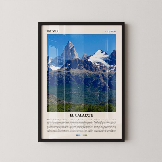 El Calafate Print Wall Art Poster Argentina Landscape Photography Nature Decor