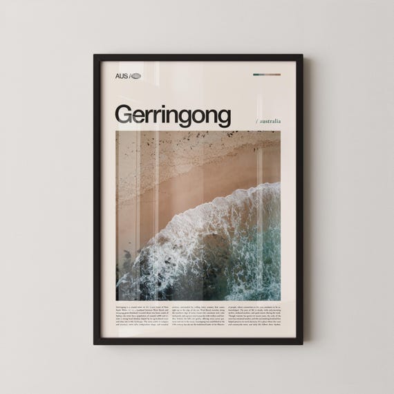Gerringong Print Wall Art Poster Photography Australian Coastal Town Surf Beach Decor
