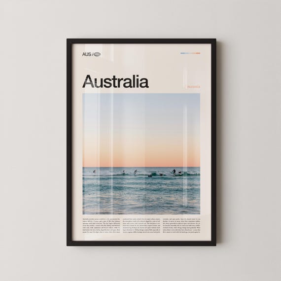 Australia Print Wall Art Poster Photography Scenic Landscape Nature Decor