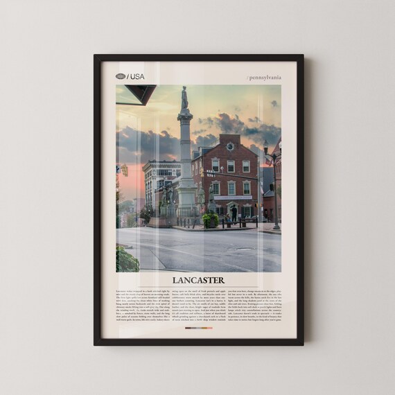 Lancaster Pennsylvania Soldiers Monument Photo Travel Poster