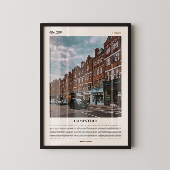 Hampstead London Historic Brick Streetscape Urban Photo Art Poster