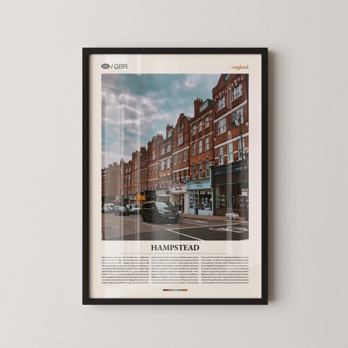 Hampstead London Historic Brick Streetscape Urban Photo Art Poster