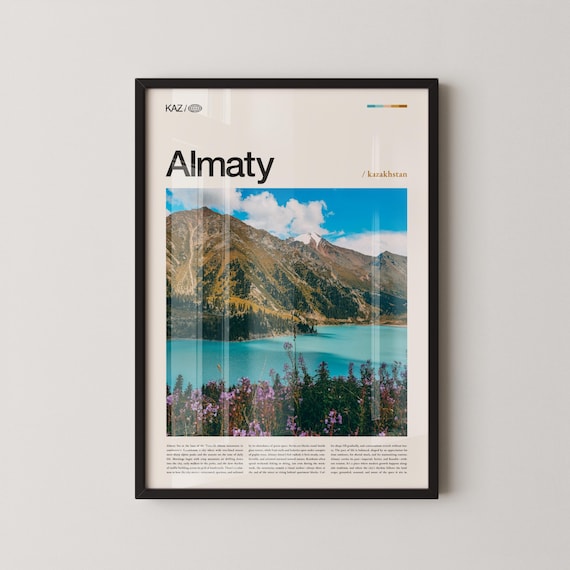 Almaty Kazakhstan Big Almaty Lake Mountain Wildflower Poster