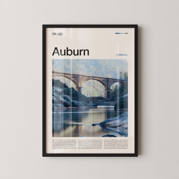 Auburn Print Wall Art Poster Photo Old Town State Recreation Area Foresthill Bridge
