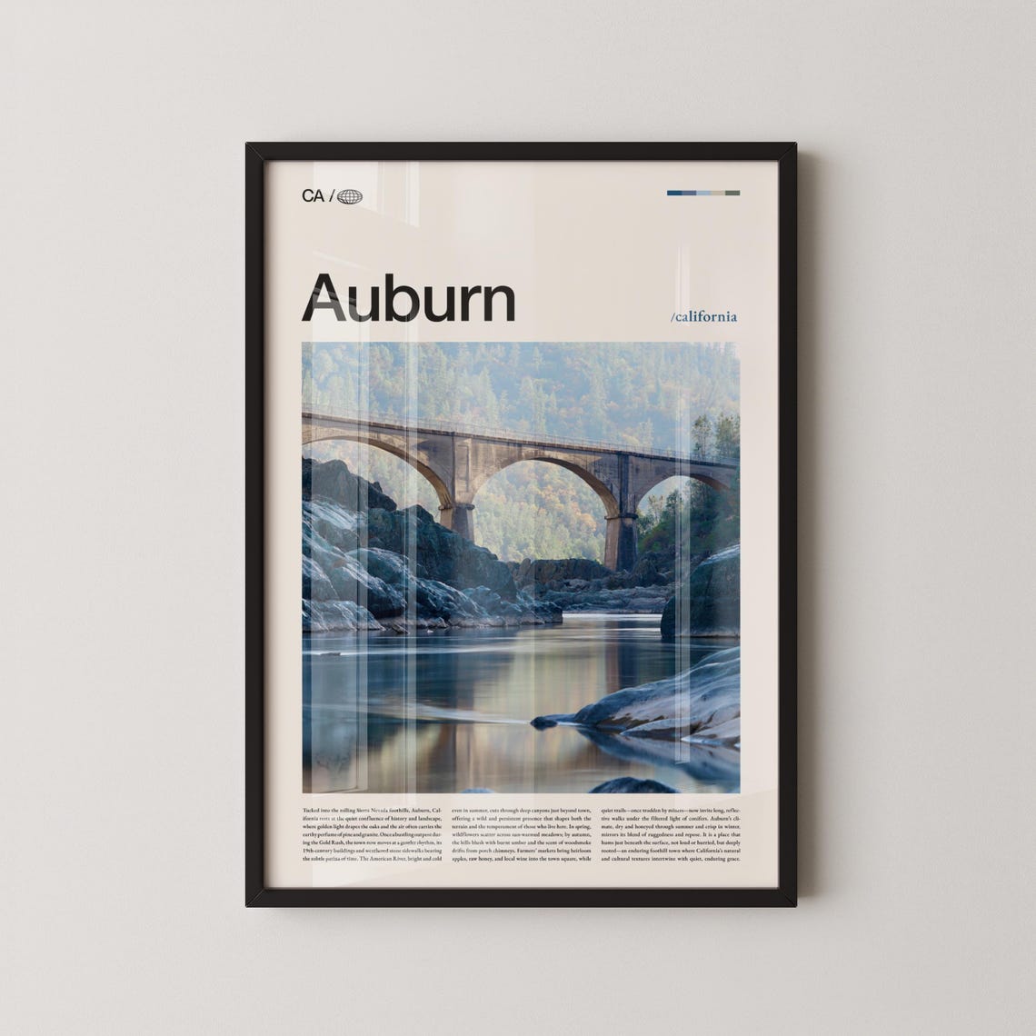 Auburn California Foresthill Bridge River Editorial Photo Poster