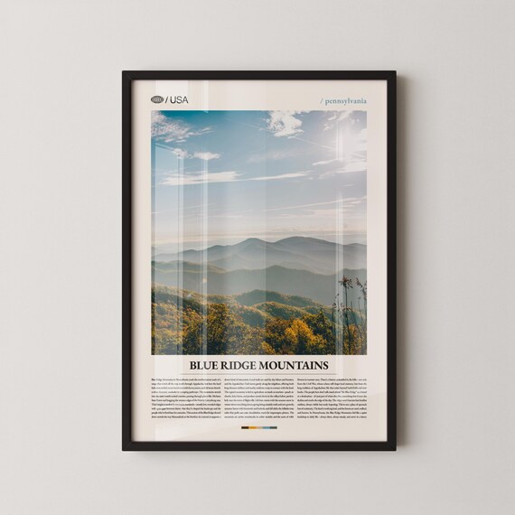 Blue Ridge Mountains Pennsylvania Valley Sunrise Scenic Poster