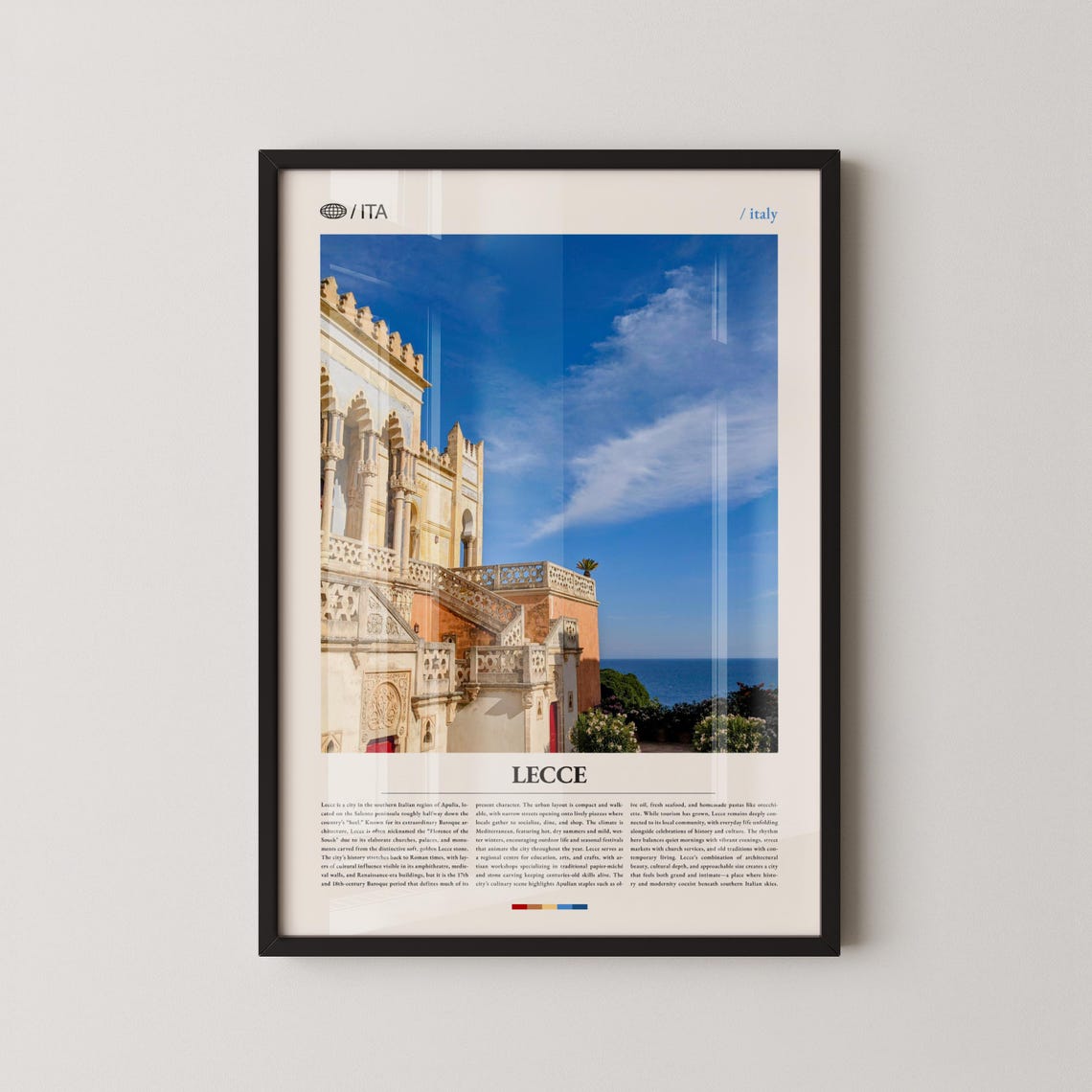 Lecce Baroque Architecture Editorial Travel Photography Poster