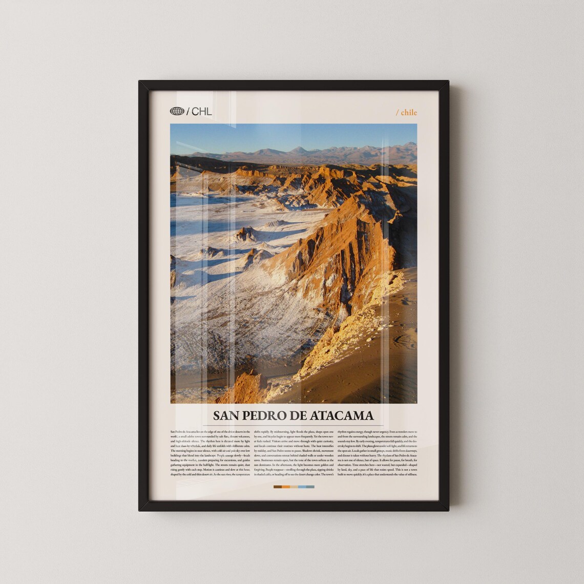 San Pedro De Atacama Travel Poster, Chile Desert