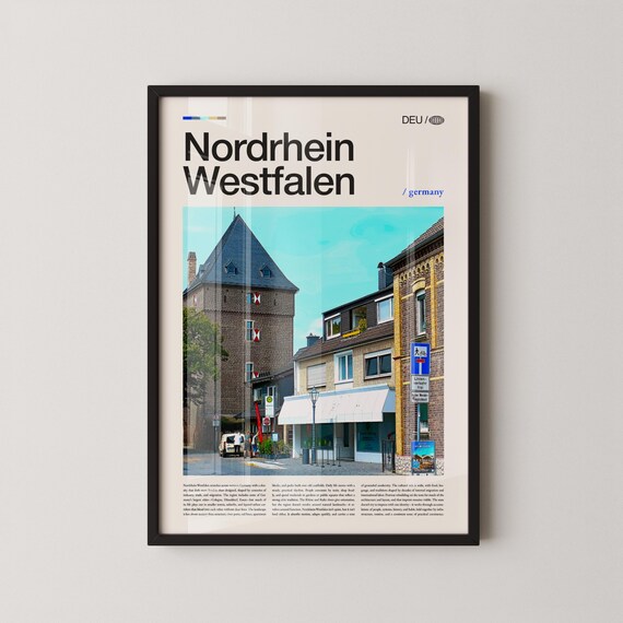 Nordrhein Westfalen Germany Historic Old Town Street Photo Poster
