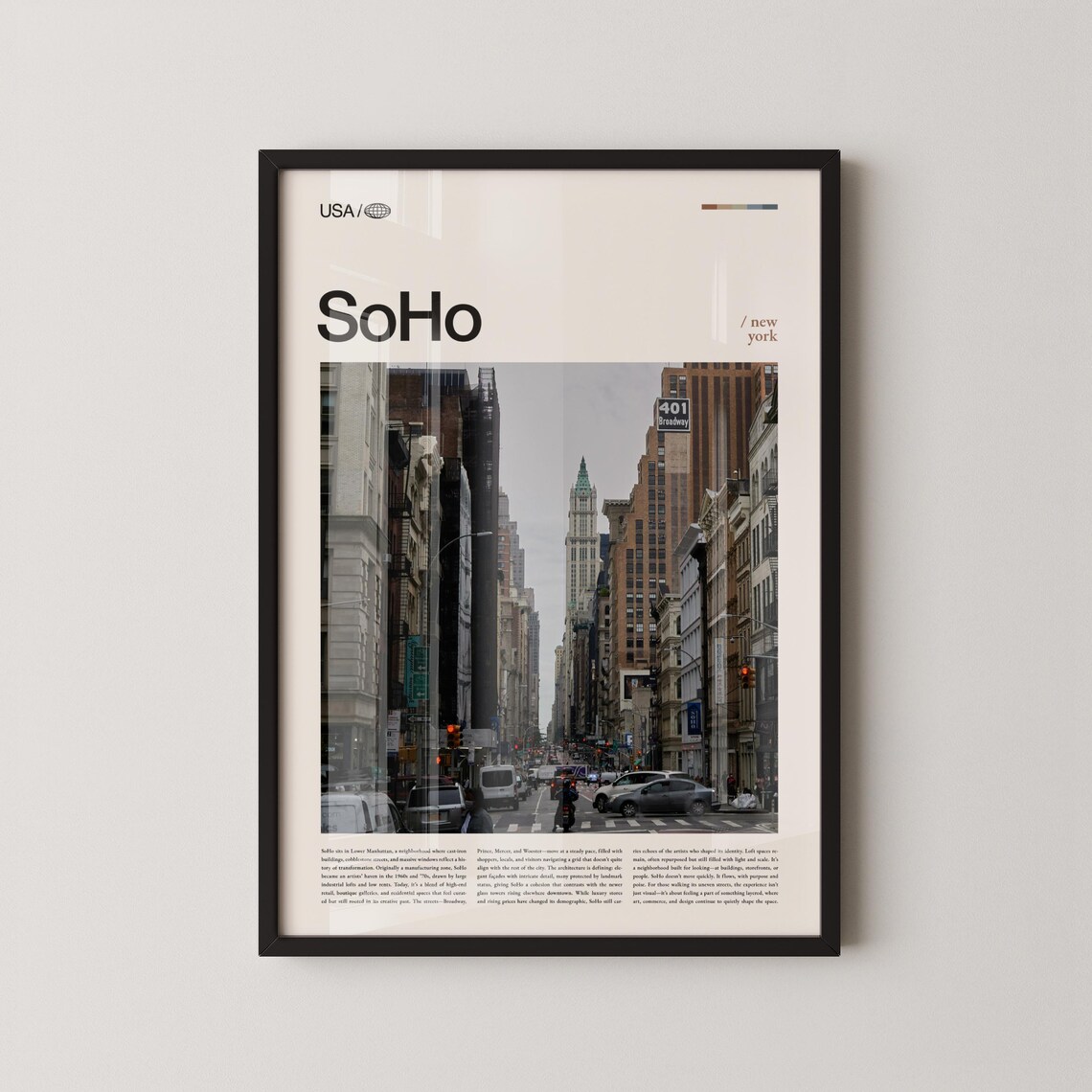 SoHo New York City Street Photography Print 401 Broadway Buildings
