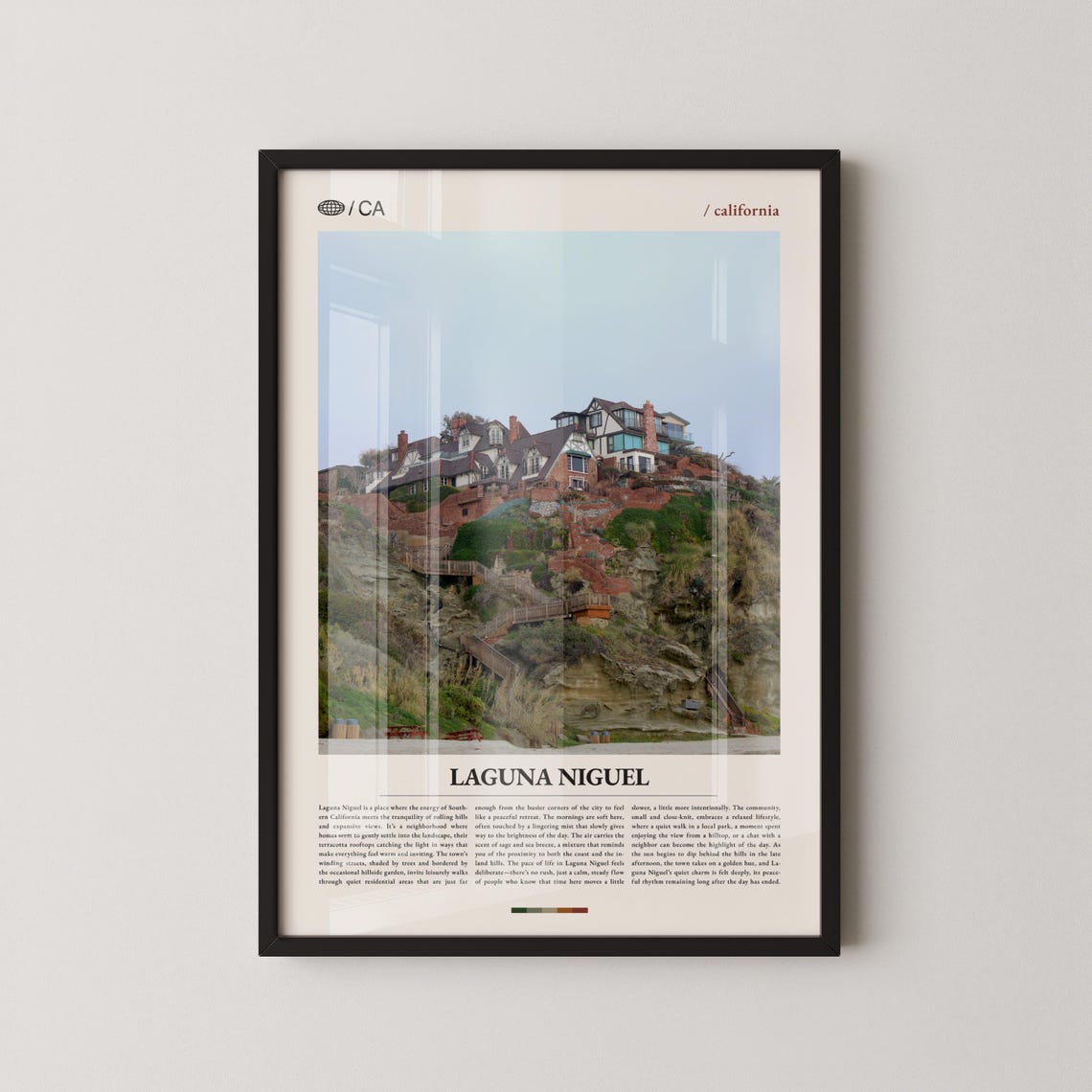 Laguna Niguel California Hillside Estate Ocean View Travel Poster