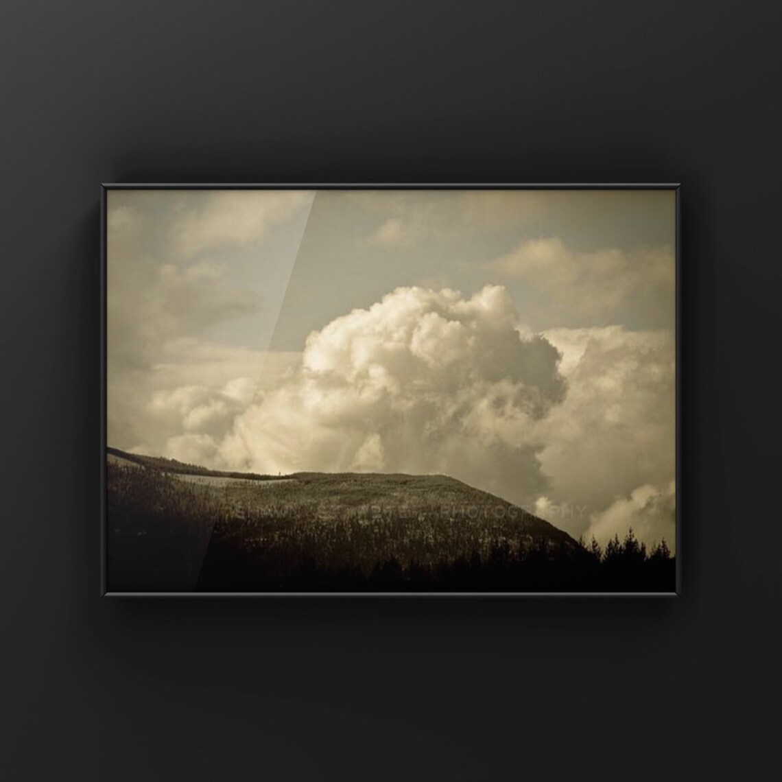 Muted Mountains And Cloud Formation Art Print